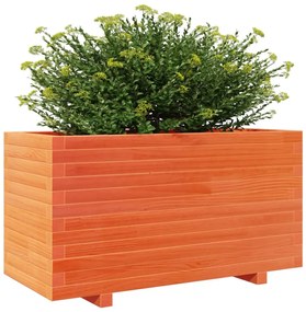 Vaso/floreira de jardim 90x40x49,5 cm pinho maciço castanho mel