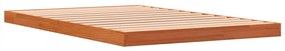 Estrutura de cama 120x190 cm madeira pinho maciça castanho cera