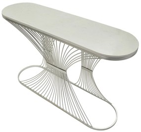 MESA DE CONSOLA 120X35X79 CM PRATEADA