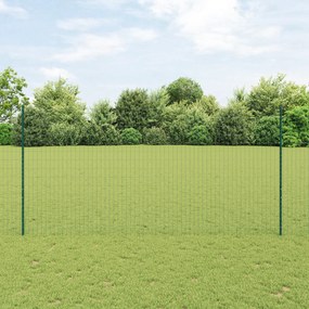 Cerca Euro com 5 Postes U Verde 1,6x10 m Aço
