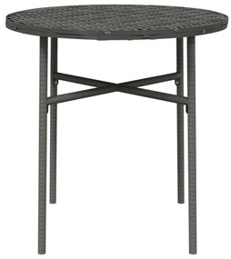Mesa de centro 45 cm vime PE cinzento
