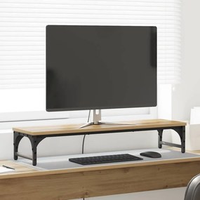 vidaXL Suporte para Monitor Carvalho Artesanal 85 x 23 x 15,5 cm