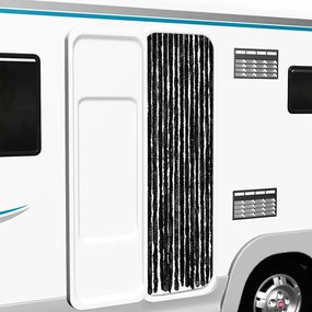 vidaXL Cortina anti-insetos 56x200 cm chenille antracite