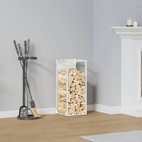Suporte para lenha 25x25x60 cm aço laminado a frio branco