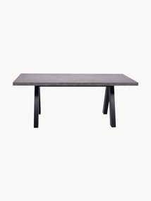 Mesa de jantar extensível com aspeto de betão Apex, 200 - 250 x 100 cm