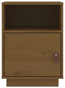 Mesa de cabeceira 40x34x55 cm pinho maciço castanho mel