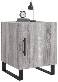 Mesa cabeceira 40x40x50 cm derivados de madeira cinzento sonoma