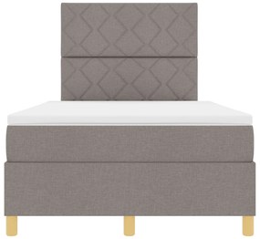 Cama Box Spring com Colchão Taupe 120x200 cm Tecido
