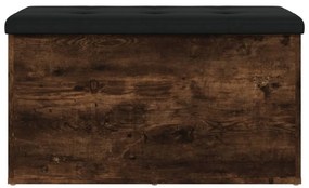 Banco de arrumação 82x42x45cm derivados madeira carvalho fumado