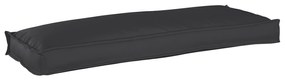 vidaXL Almofada de palete para banco Preto 110 x 40 x 8 cm