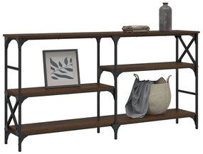 Mesa consola 150x29x76,5 cm derivados madeira carvalho castanho