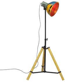 vidaXL Candeeiro de pé 25 W 75x75x90-150 cm E27 multicolorido