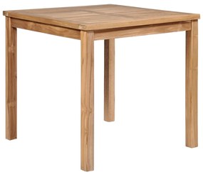 vidaXL Mesa de jardim 80x80x77 cm madeira teca maciça
