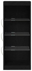 Buffet com Luzes LED Carvalho Preto 41x37x100 cm