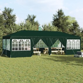 vidaXL Tenda de Festa com 12 Paredes Verde 8x4 m PE