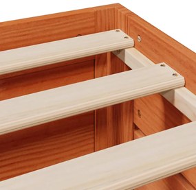 Cama sem colchão com gavetas pinho maciço castanho-mel