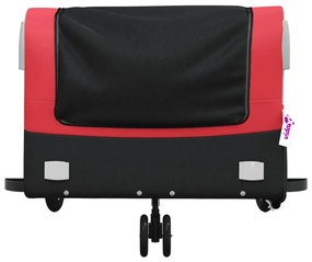 Reboque para bicicleta 45 kg ferro preto e vermelho