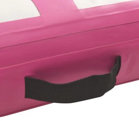 Colchão de ginástica insuflável c/ bomba 300x100x20 cm PVC rosa