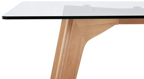 Mesa de jantar com tampo de vidro 160 x 90 cm HUDSON Beliani