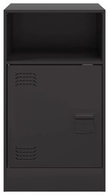 Mesas de cabeceira 2 pcs 34,5x39x62 cm aço preto