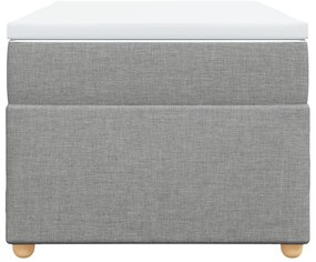 Cama com molas/colchão 90x200 cm tecido cinza-claro