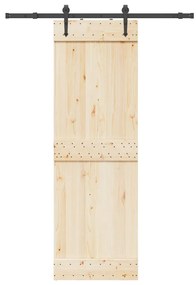 vidaXL Kit de ferragens para porta deslizante 152,5 cm aço preto