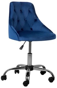 Cadeira de escritório em veludo azul marinho PARRISH Beliani