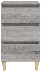 Mesa de cabeceira 40x35x70 cm derivados madeira cinza sonoma