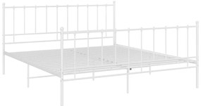 Estrutura de cama 200x200 cm metal branco