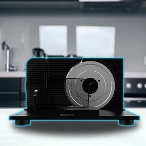 Máquina fatiadora Rock’nCut Shuriken 150 W contendo disco de 170 mm de diâmetro e sistema de ajuste gradual com máxima precisão de espessura de 0 a 15