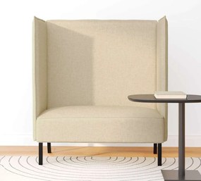 Sofá Alto Creme 109x56x121 cm Tecido