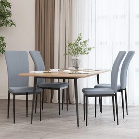 vidaXL Cadeiras de jantar 4 pcs veludo cinzento-claro