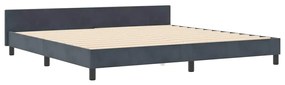 Cama vidaXL Cinza Escuro 200x200 cm Veludo