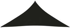 Para-sol estilo vela tecido oxford triangular 4x4x4 m preto