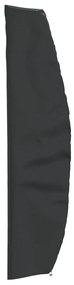 vidaXL Capa para guarda-sol de jardim 265x50/70/40cm 420D oxford preto