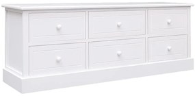 Móvel de TV 108x30x40 cm madeira de paulownia maciça branco