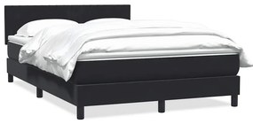vidaXL Cama com molas/colchão 140x220 cm veludo preto