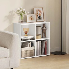 Estante com quatro compartimentos 24 x 66 x 66 cm Branco