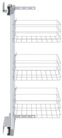 Unidade cestos arame para cozinha 3 pcs 47x25x56 cm prateado