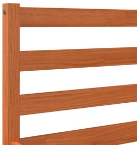 Cama sem colchão 75x190 cm madeira de pinho maciça castanho-mel