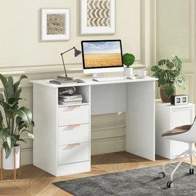 Estante organizadora de armazenamento de 7 cubos estilo Mid Century Modern com 4 pernas de metal cônicas - Branca