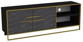 Móvel de TV Polka – Ouro Preto – 160 cm x 56,6 cm x 38,5 cm