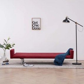Sofá-Cama Luppin em Tecido - Vermelho Tinto - Design Moderno