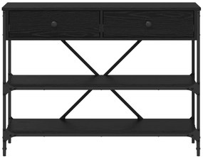 Mesa de Console Carvalho Preto 100x34.5x75 cm Madeira Engenheirada