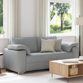 Sofá Loveseat vidaXL Cinza Claro 140 cm em Tecido