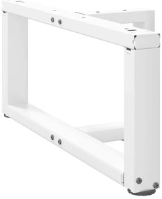 Pés para mesa de centro em forma de T, 2 peças, branco, 60x25x(30-31)