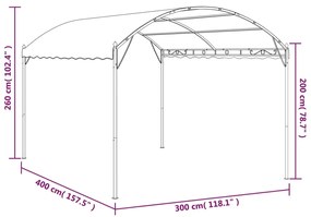 Pérgola Aveiro 3x4 - Várias Cores - Design Moderno