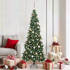 vidaXL Árvore de Natal artificial de canto Verde 180 cm PVC e Metal