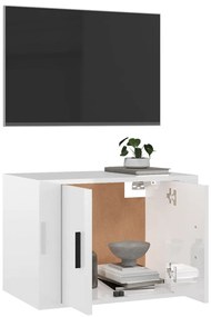 Móvel de TV para parede 57x34,5x40 cm branco brilhante