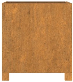 Vasos/floreira c/ pernas 2pcs 42x40x43cm aço corten enferrujado